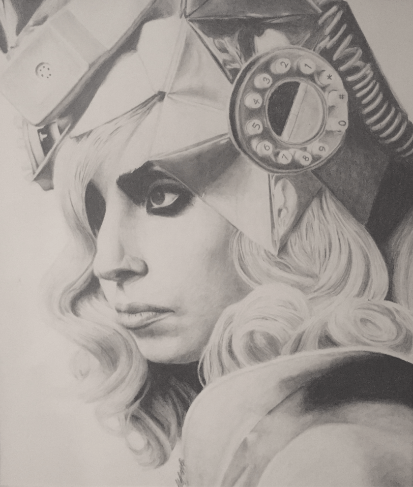 "Telephone" Graphite Portrait